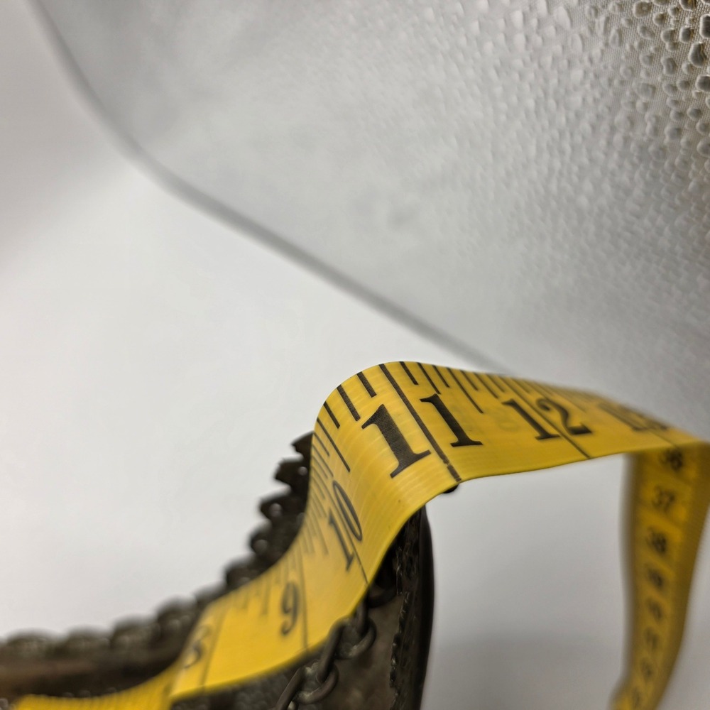 Hanging Indo-Persian Kashkul Beggars Bowl Filigree Metal Etched Hanging Vessel - Picture 7 of 10